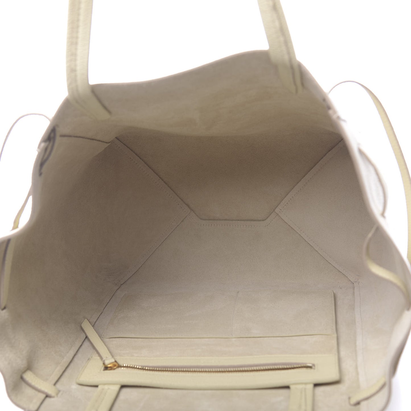 Soft Grained Calfskin Small Belt Cabas Phantom Chalk