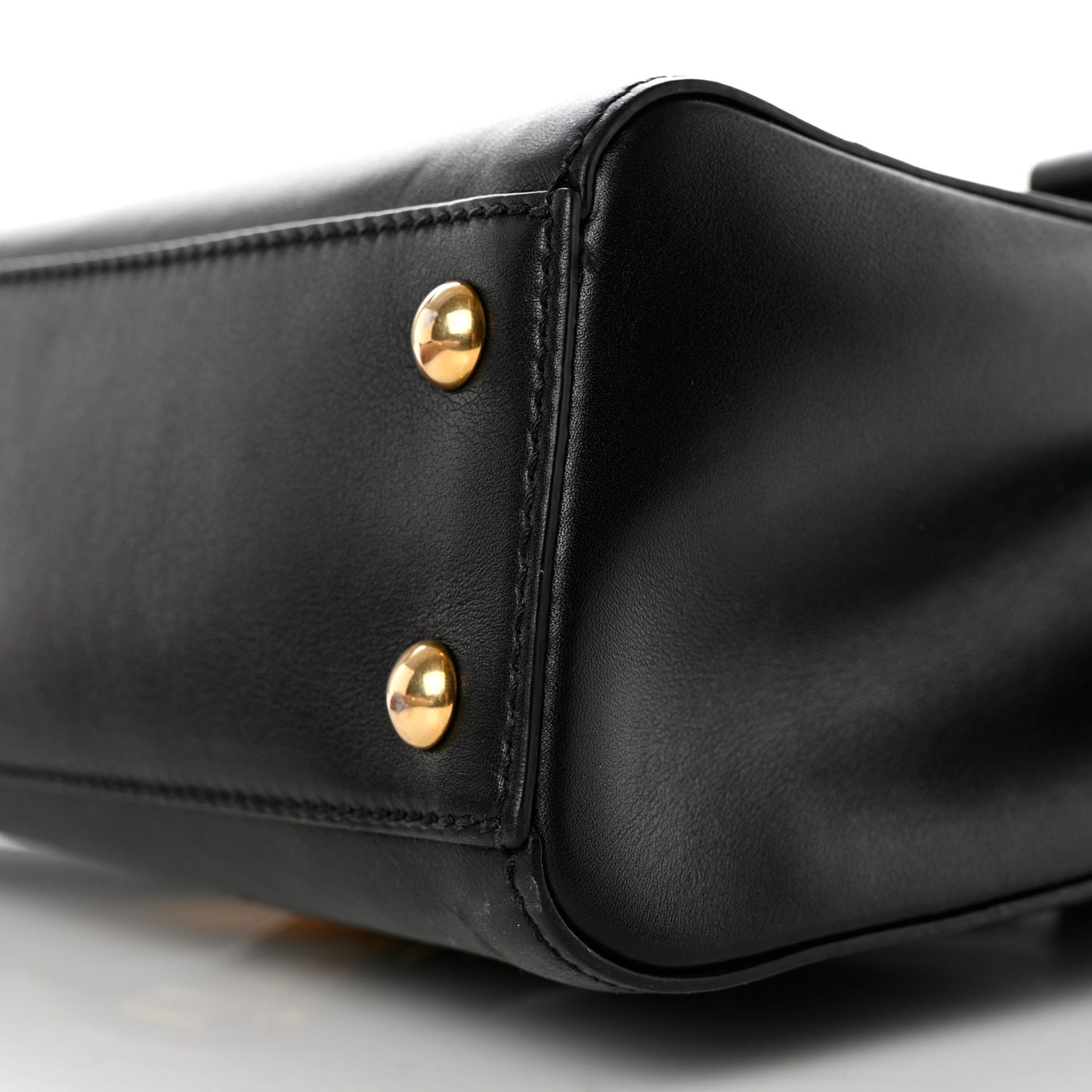 Calfskin Medium Sylvie Top Handle Tote Black