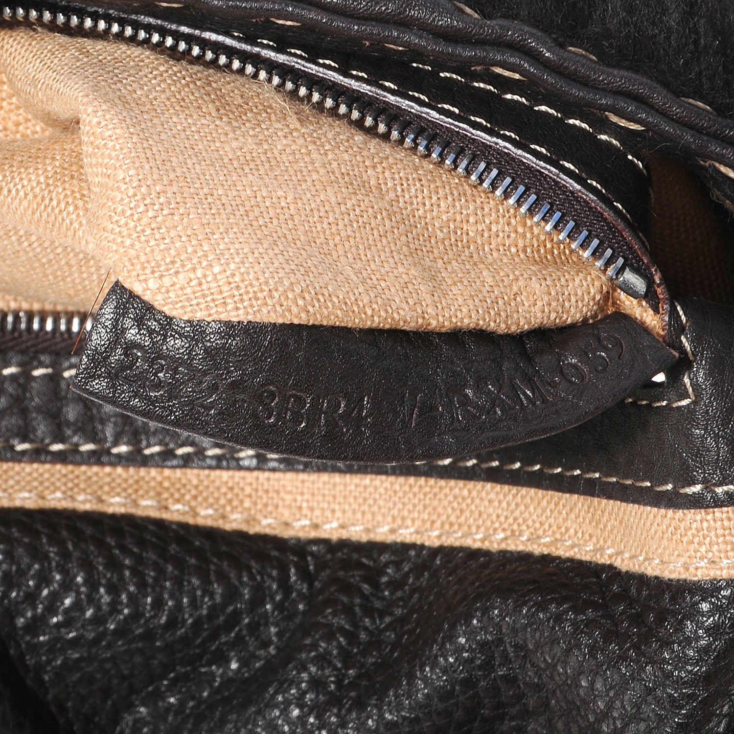 Fendi Mink Fur Calfskin Romano Selleria Brown 7 of 8