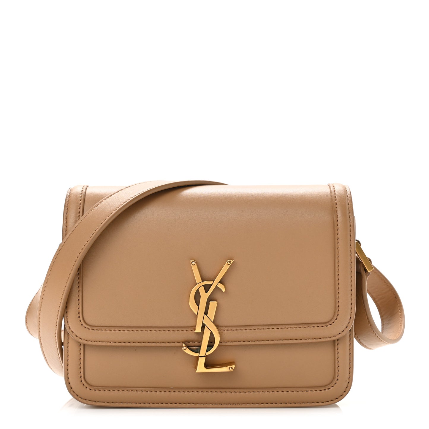 Smooth Calfskin Small Solferino Satchel Beige