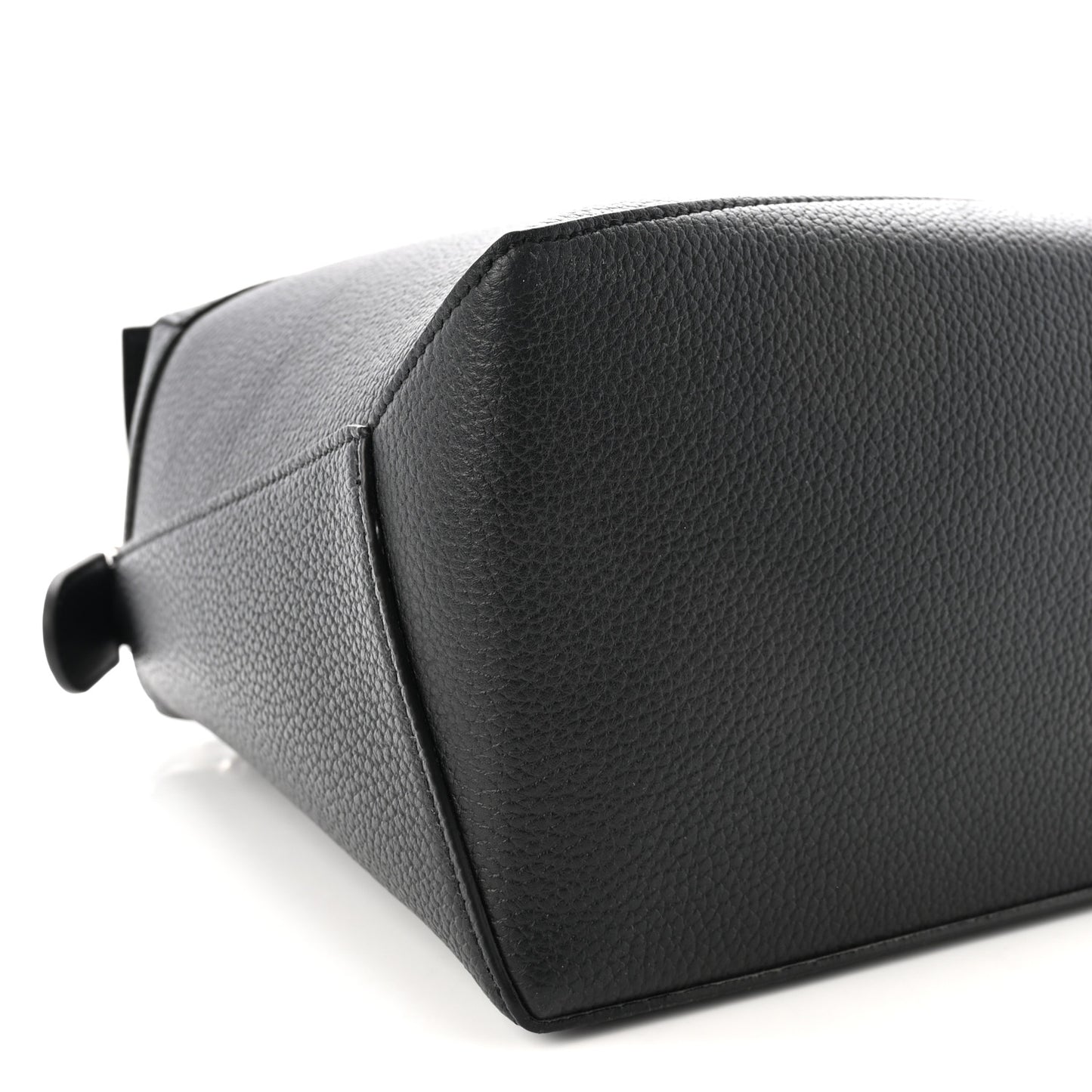 Grained Calfskin Large Puzzle Bag Black