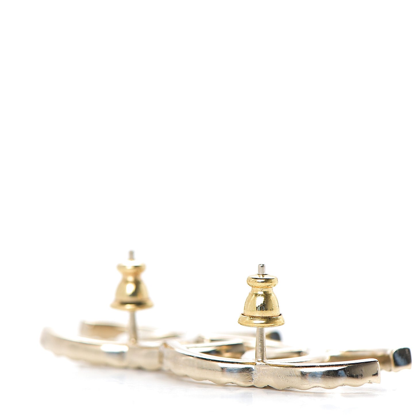 Crystal CC Large Stud Earrings Gold