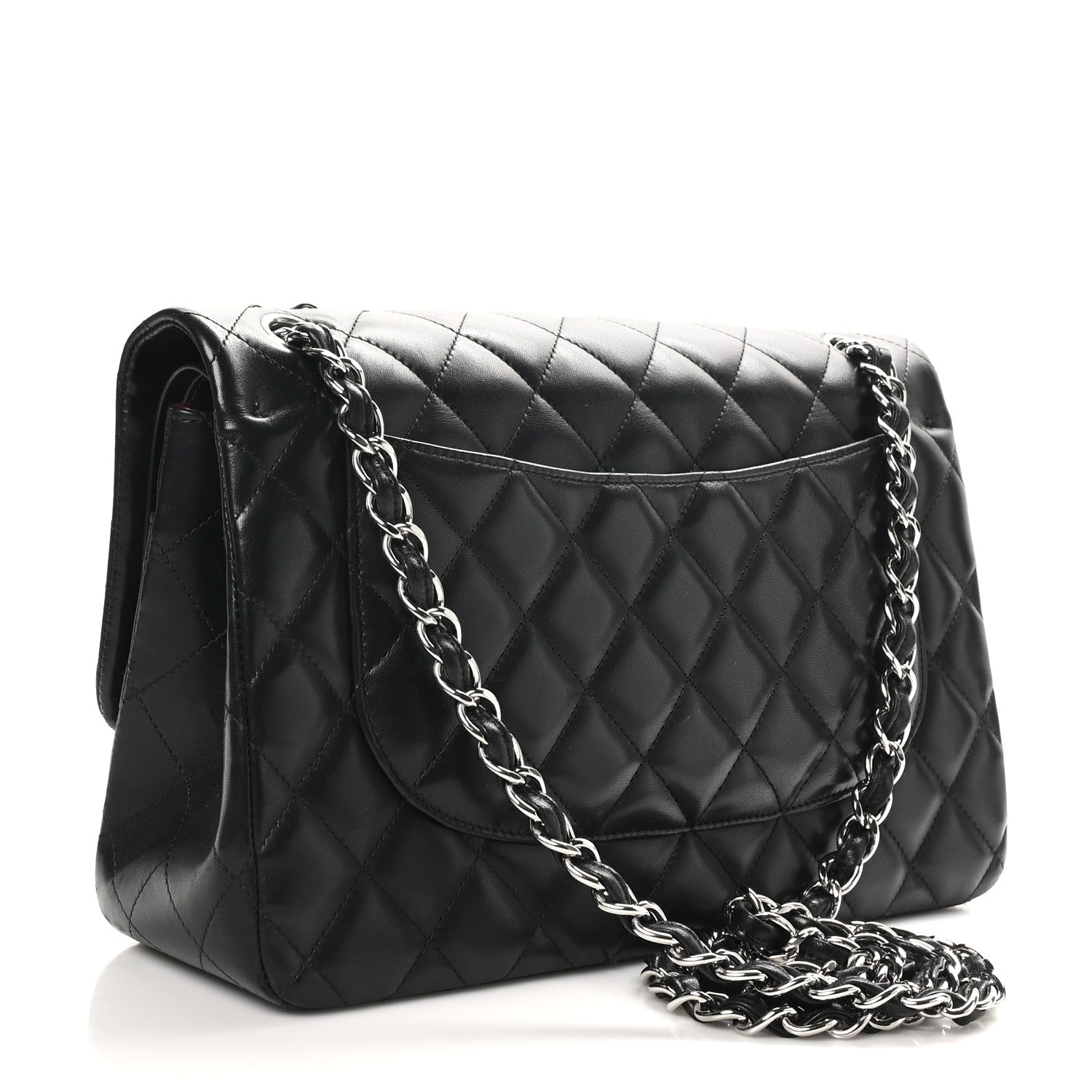 Chanel Lambskin Quilted Jumbo Double Flap Black 3 of 12