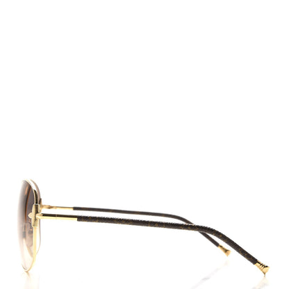 Louis Vuitton Monogram Viola Round Sunglasses Z0464U Brown 3 of 8