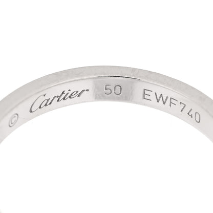 Cartier 18K White Gold Diamond 2.6mm LOVE Paved Band Ring 50 5.25 4 of 6