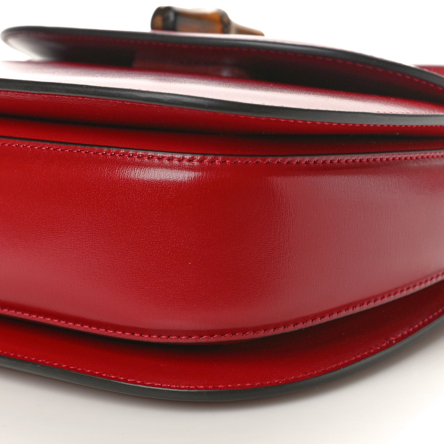 Gucci Boarded Dyana Lux Calfskin Web Small Bamboo 1947 Top Handle Bag Red 10 of 10