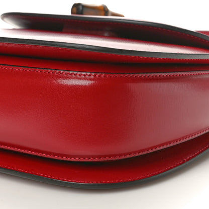Gucci Boarded Dyana Lux Calfskin Web Small Bamboo 1947 Top Handle Bag Red 10 of 10