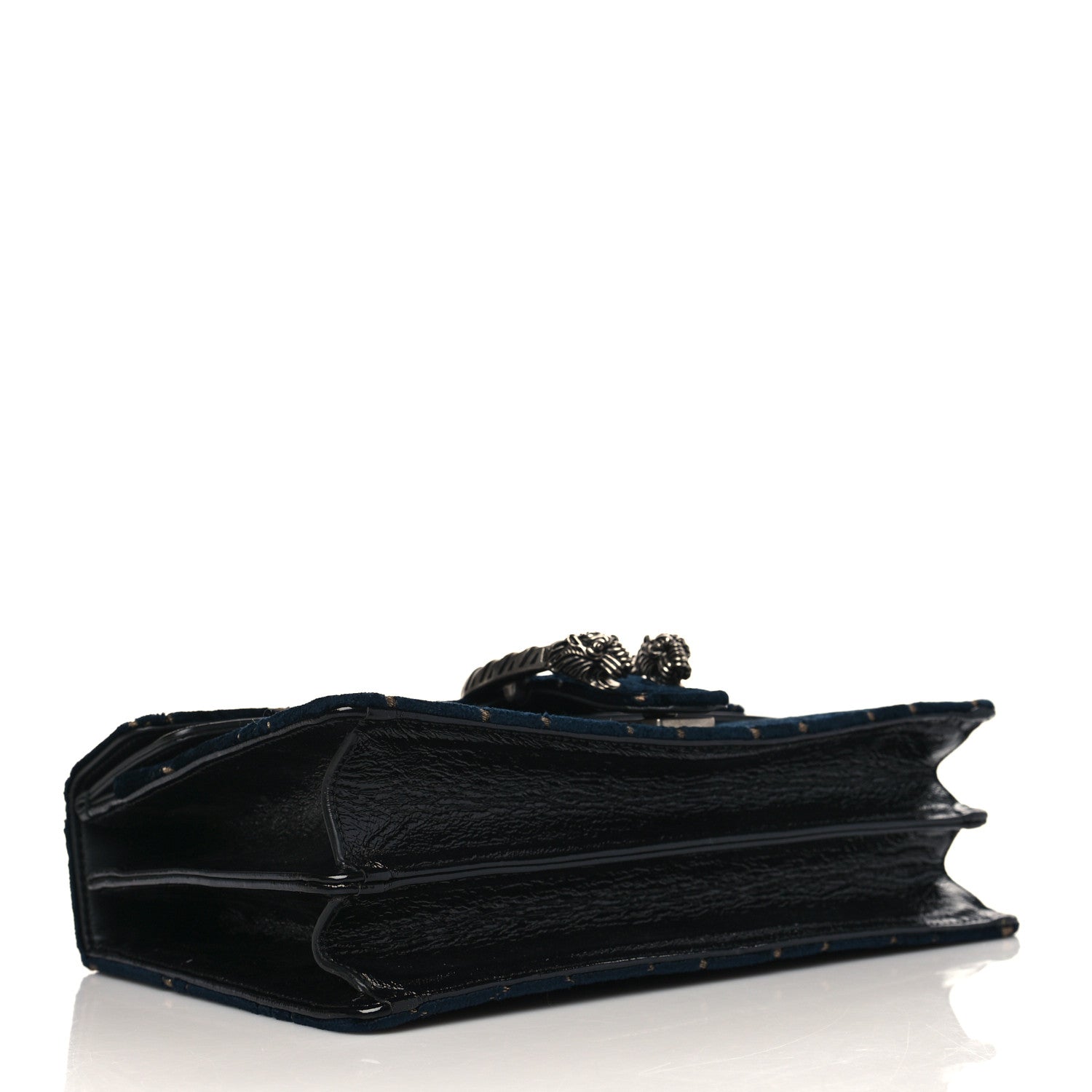 Gucci Velvet Skipper GG Monogram Small Dionysus Shoulder Bag Blue Beige Black 4 of 6