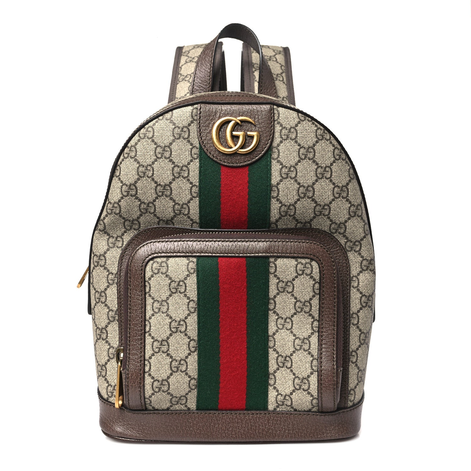 Gucci GG Supreme Monogram Calfskin Web Small Ophidia Day BackpacK Beige Ebony New Acero 1 of 10