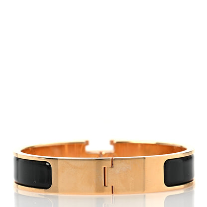 Hermes Enamel Narrow Clic Clac H Bracelet PM Black 3 of 4
