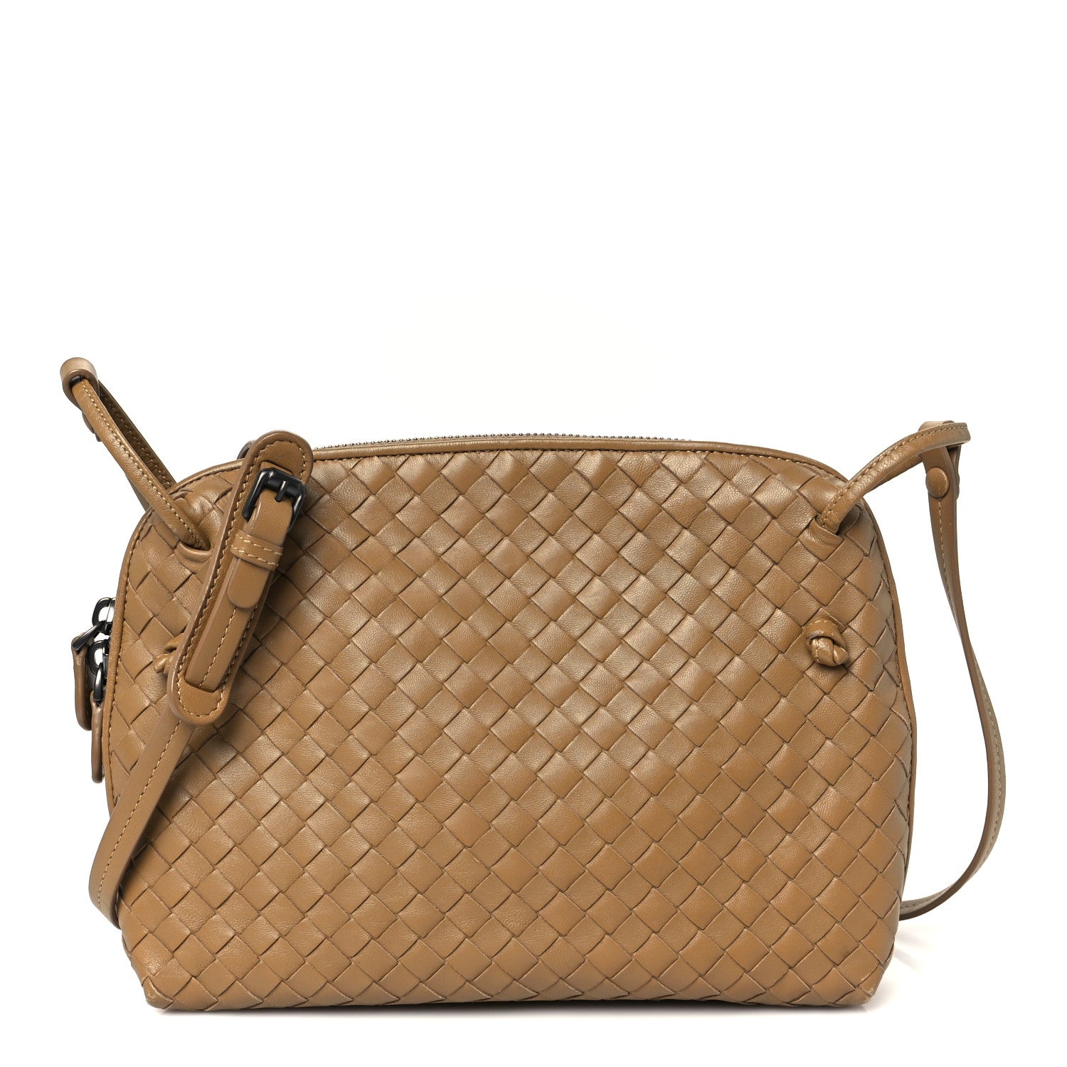 Bottega Veneta Nappa Intrecciato Nodini Crossbody Messenger Chene 1 of 11
