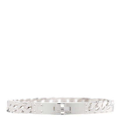 Hermes Sterling Silver TPM Kelly Gourmette Bracelet SH 1 of 4