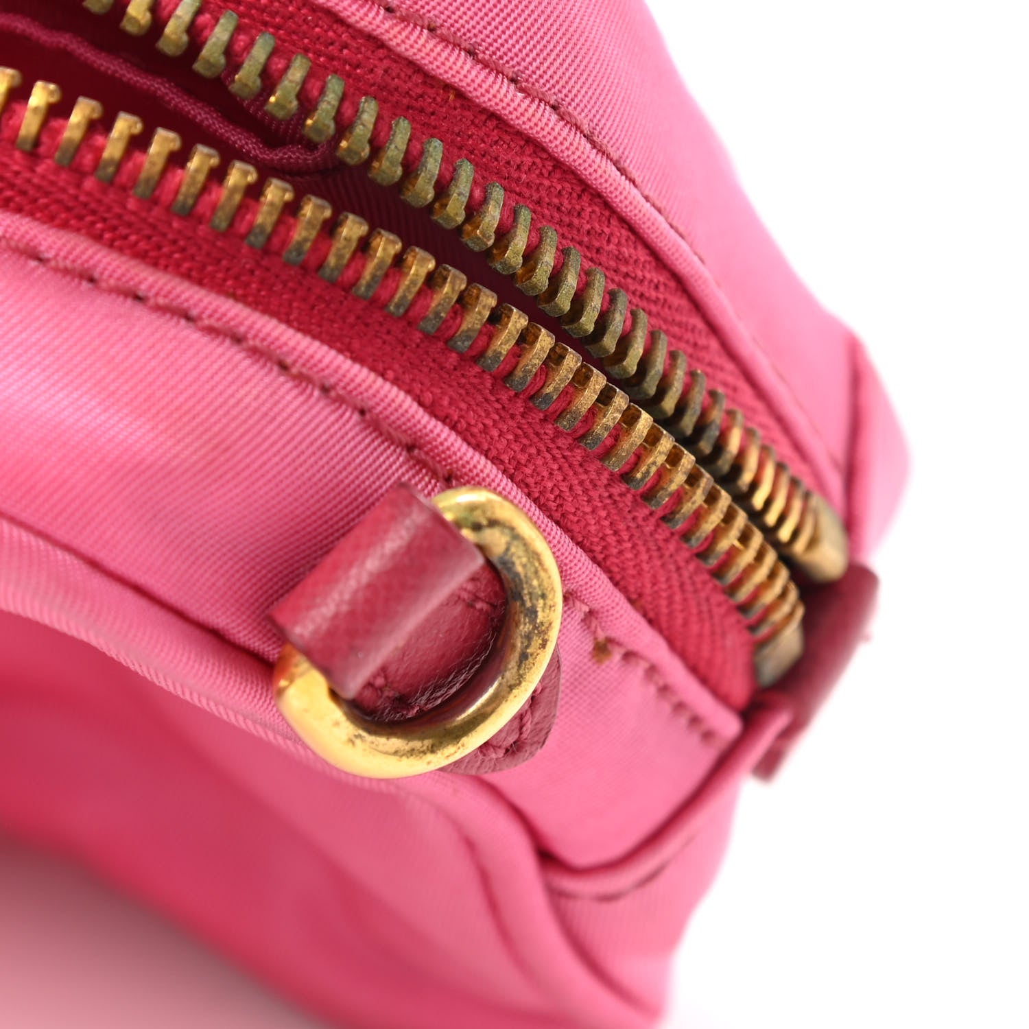 Prada Tessuto Nylon Bow Camera Bag Begonia 13 of 14
