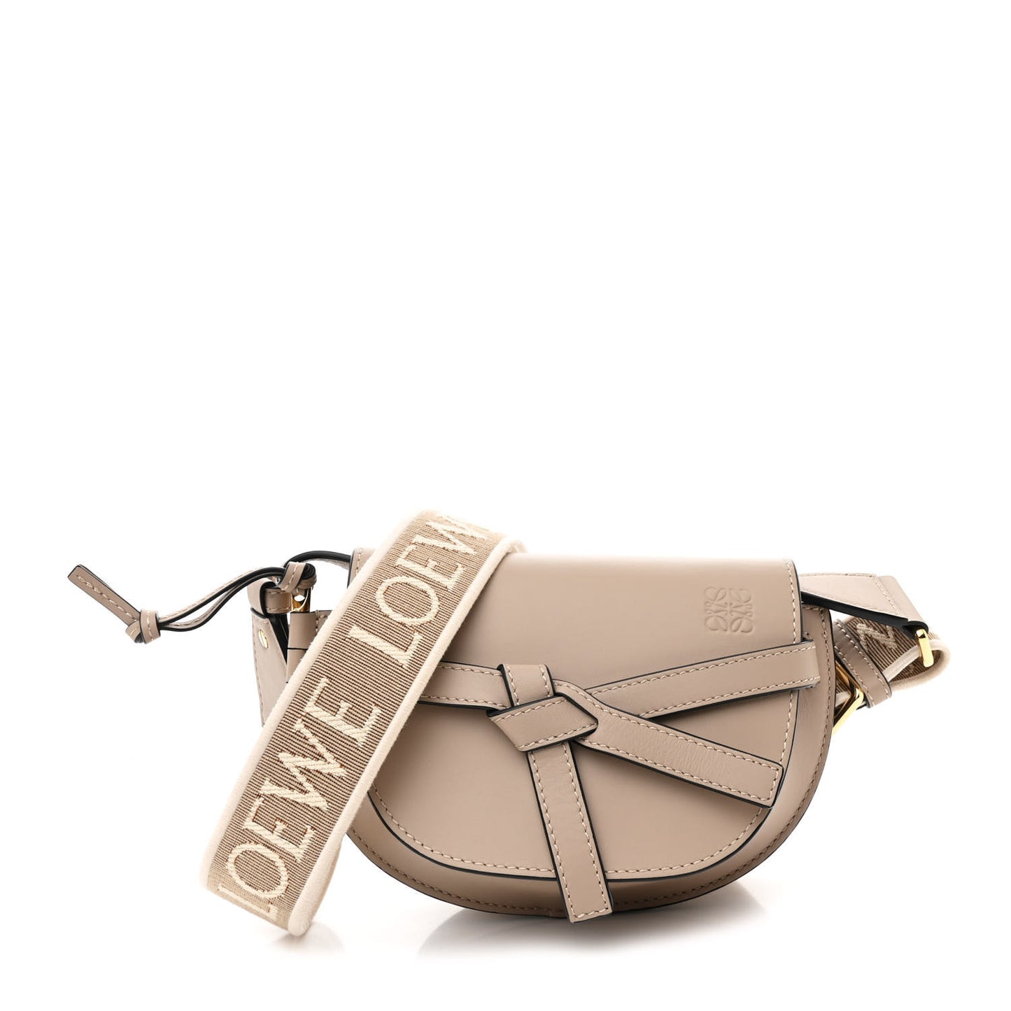 Calfskin Jacquard Mini Gate Dual Bag Sand