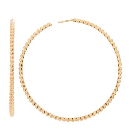 Van Cleef & Arpels 18K Rose Gold Large Perlee Hoop Earrings 1 of 4