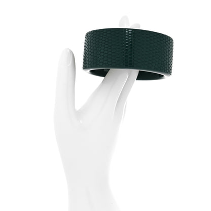 Hermes Resin Lizard Embossed Natura Bracelet S Vert Fonce 2 of 4