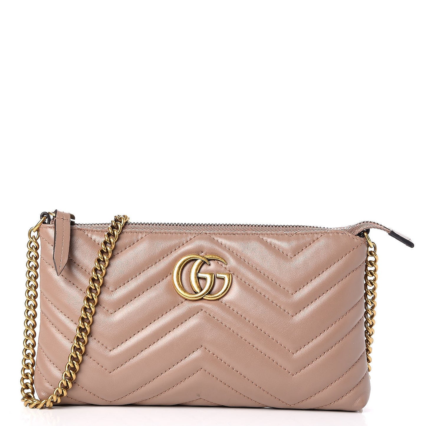Calfskin Matelasse Mini GG Marmont Chain Bag Porcelain Rose
