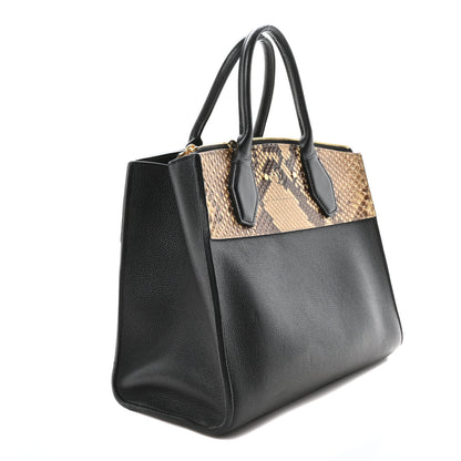 Louis Vuitton Taurillon Python City Steamer MM Black 3 of 9