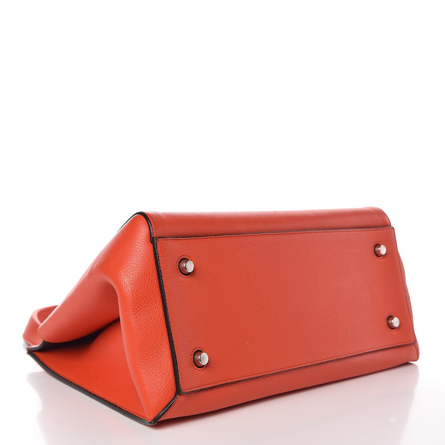 Celine Grained Calfskin Medium Edge Shoulder Bag Vermillion 4 of 9