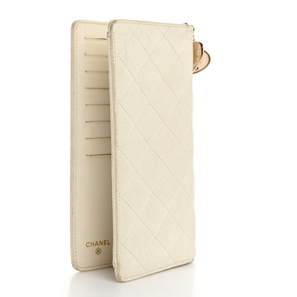 Chanel Lambskin Quilted Valentine Wallet White 3 of 14