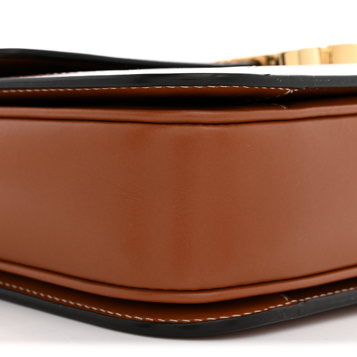 Celine Triomphe Canvas Calfskin Medium Triomphe Bag Tan 9 of 13