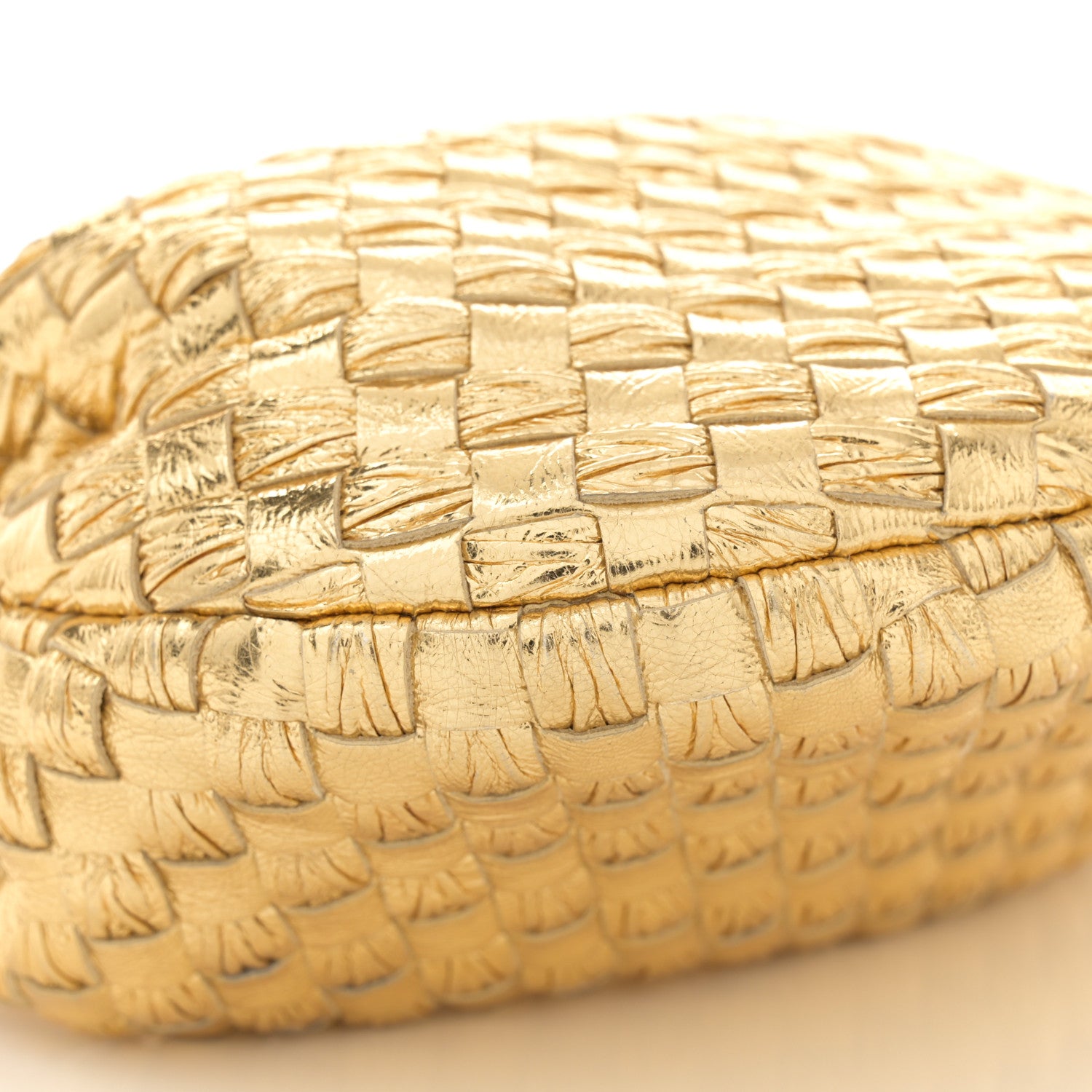 Bottega Veneta Metallic Nappa Intrecciato Mini Jodie Gold 9 of 10