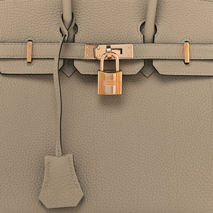 Hermes Togo Birkin 25 Gris Tourterelle 8 of 13