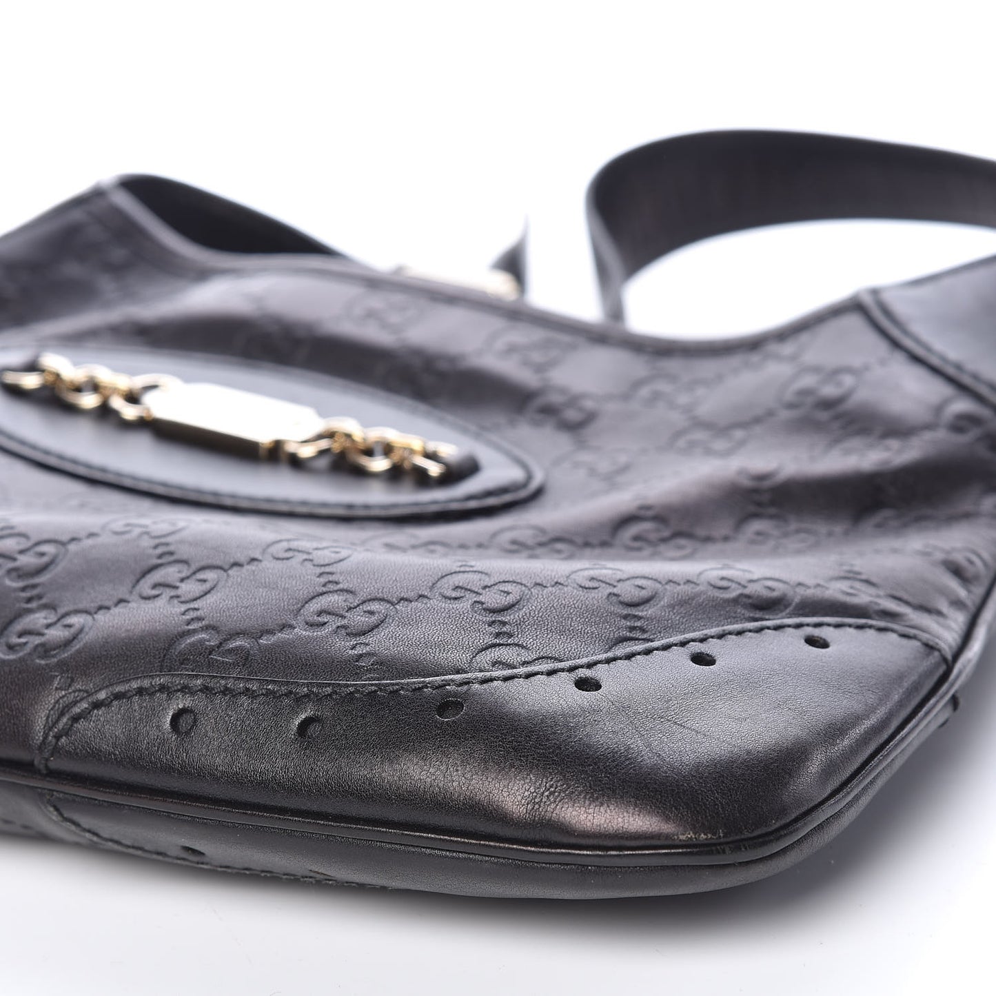 Guccissima Punch Hobo Black