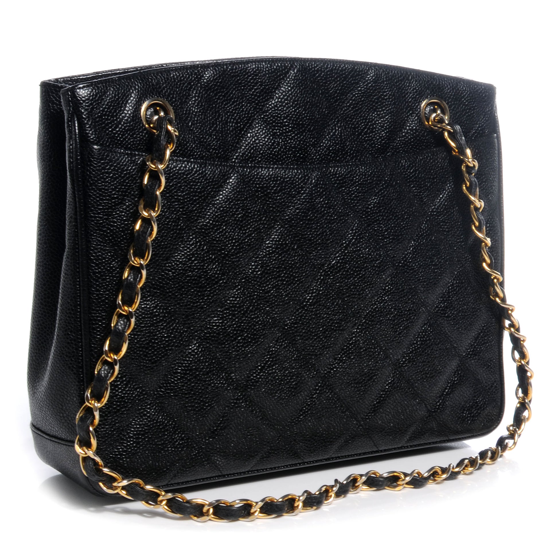 Chanel Caviar Quilted CC Shoulder Bag Black 3 of 9