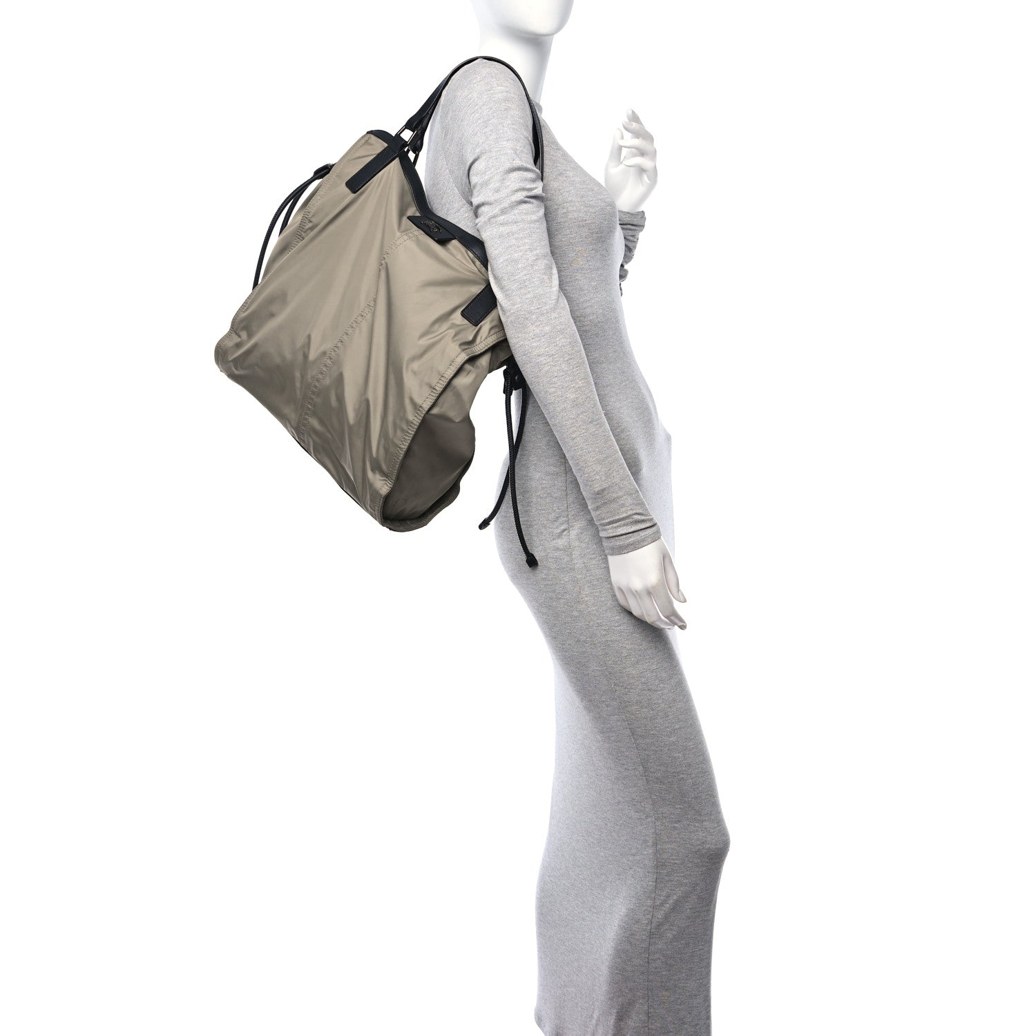 Burberry Nylon Small Buckleigh Packable Tote Birch 2 of 13
