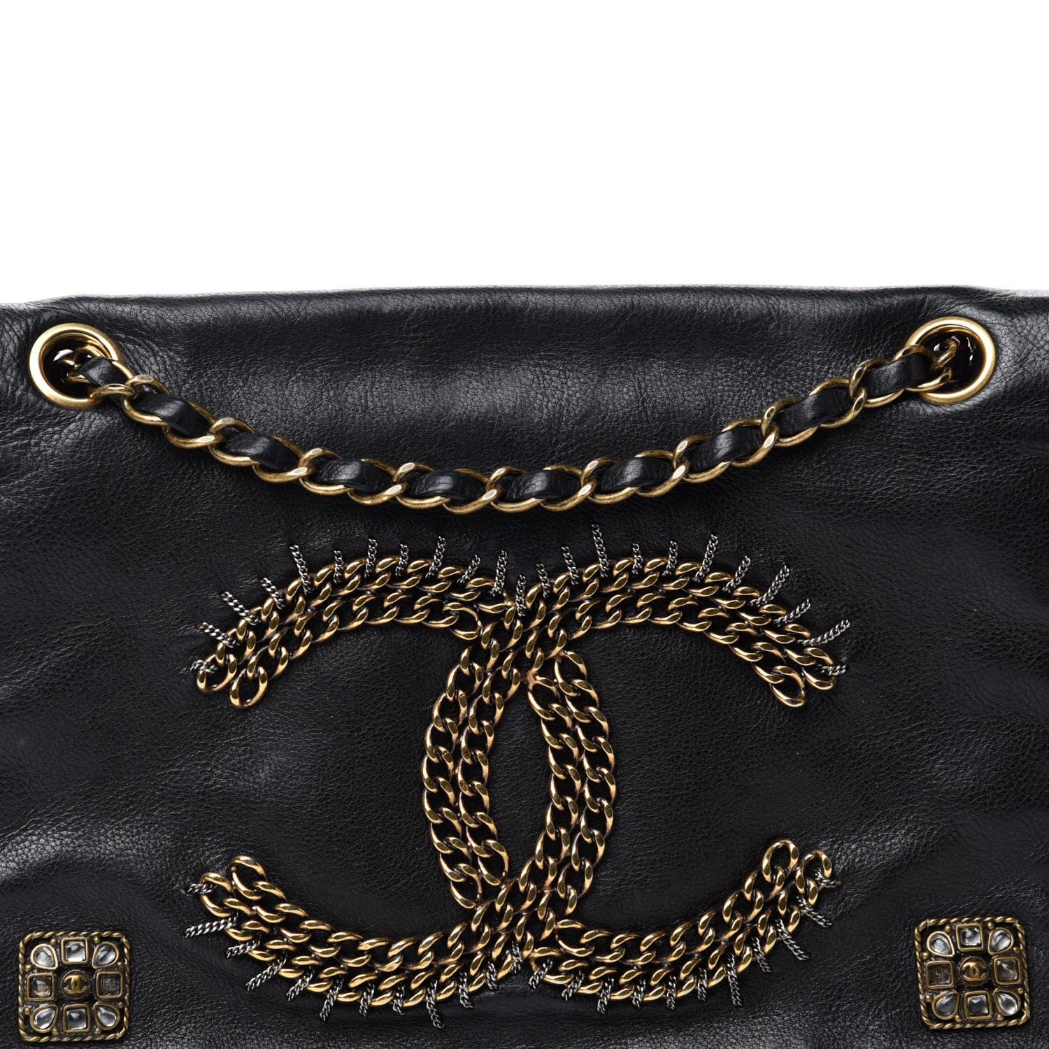 Chanel Calfskin Chain CC Byzance Flap Black 14 of 15