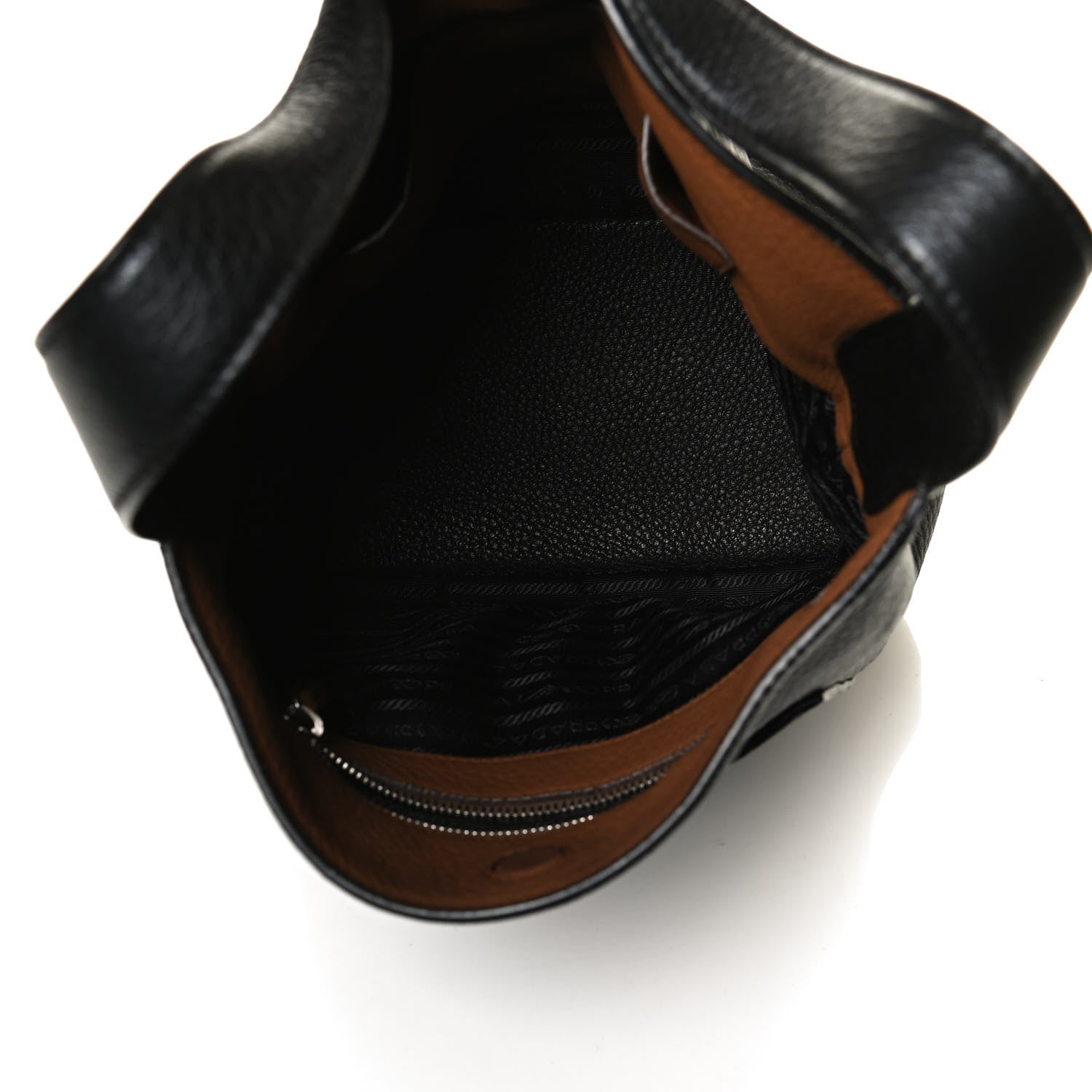 Prada Cervo Hobo Black Cammell 7 of 10
