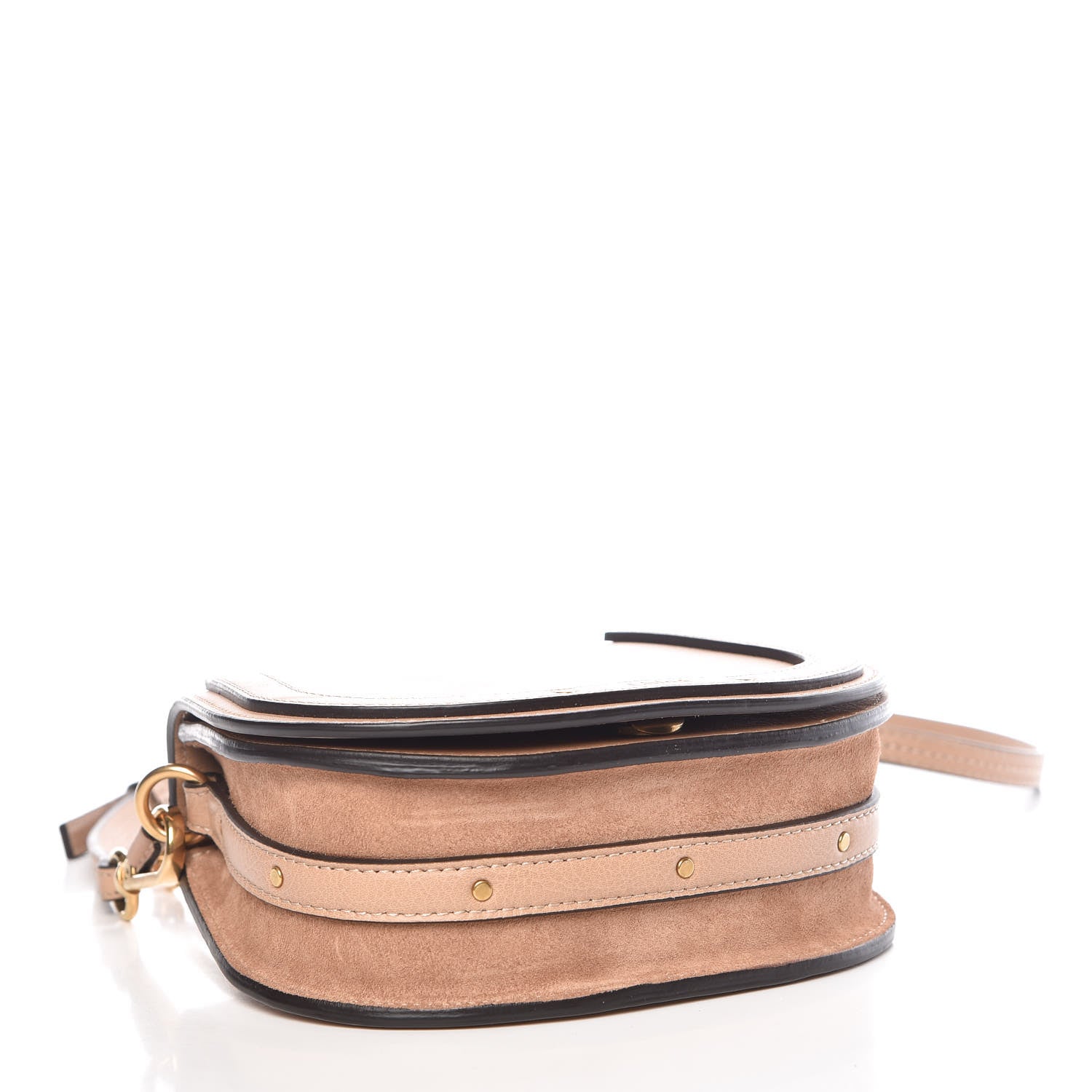 Chloe Calfskin Suede Small Nile Bracelet Bag Biscotti Beige 7 of 12
