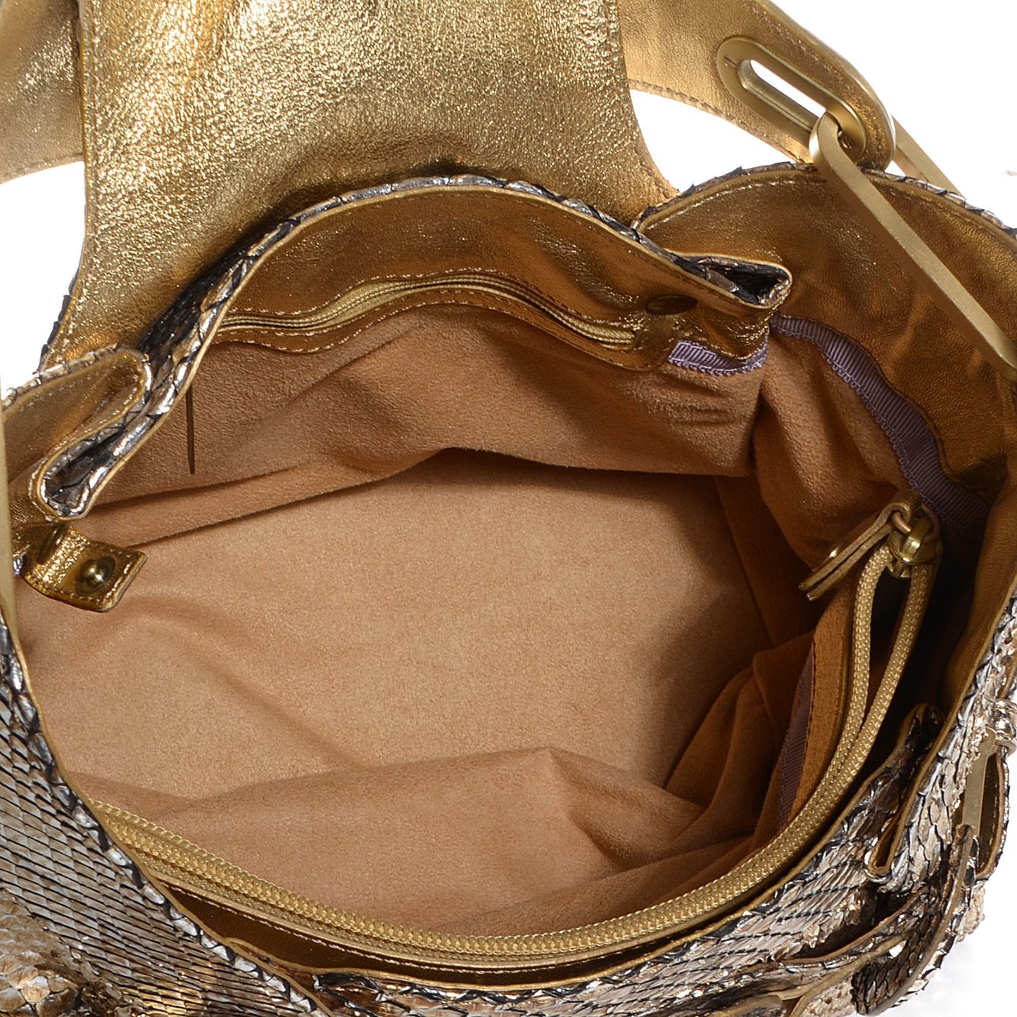 Metallic Python Medium Tulita Shoulder Bag
