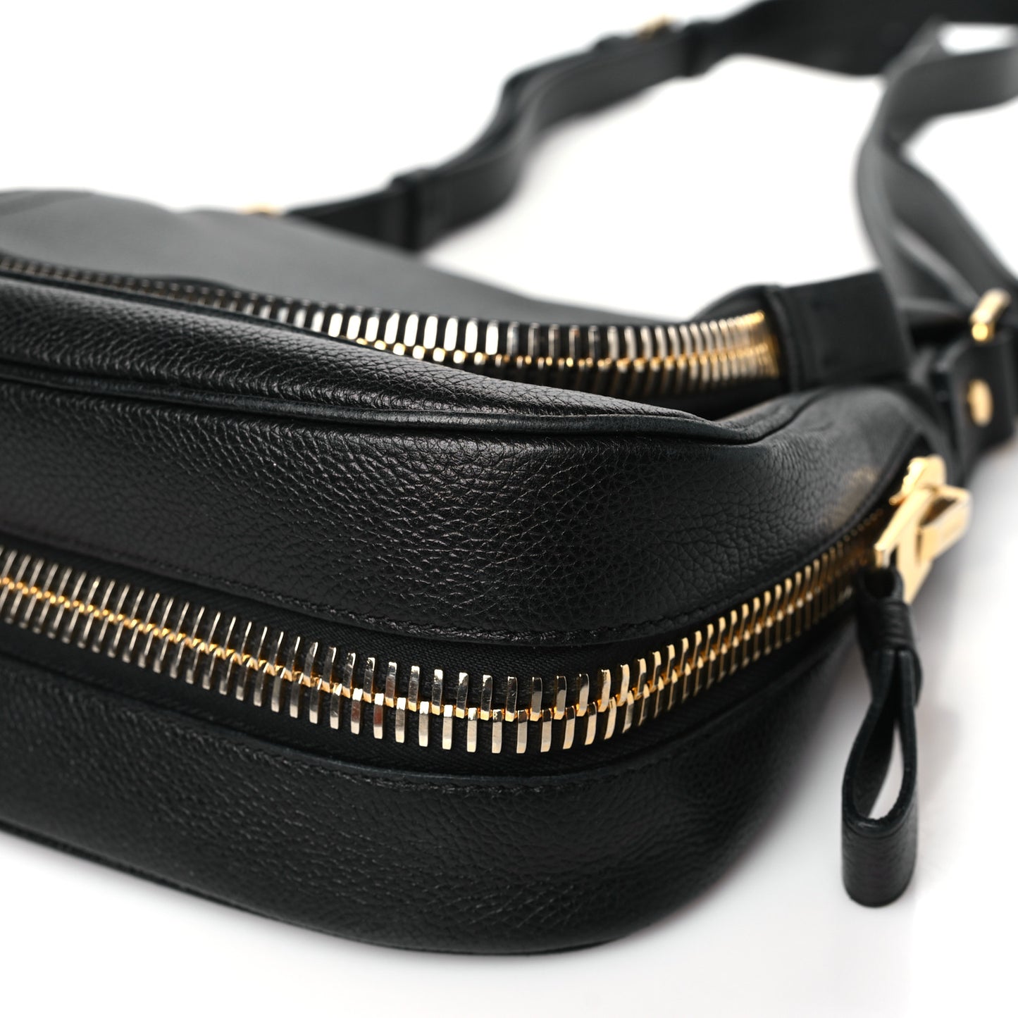 Grained Calfskin Medium Jennifer Crossbody Bag Black