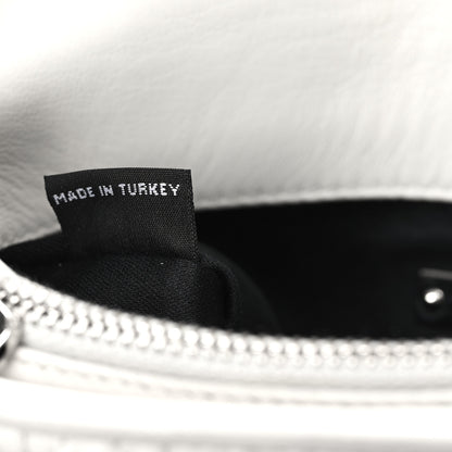 Miu Miu Nappa Matelasse Crystal Flap Clutch White 7 of 11