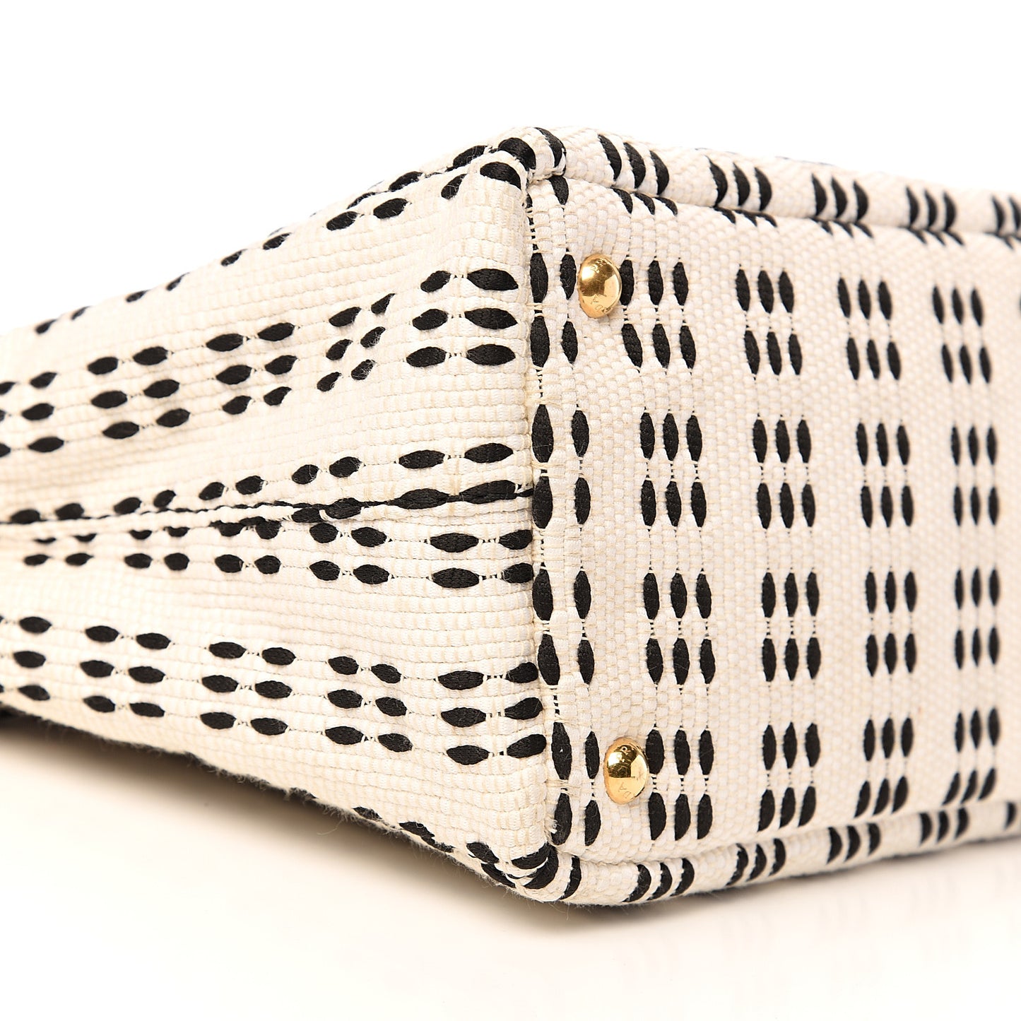 Canapa Woven Tote White Black