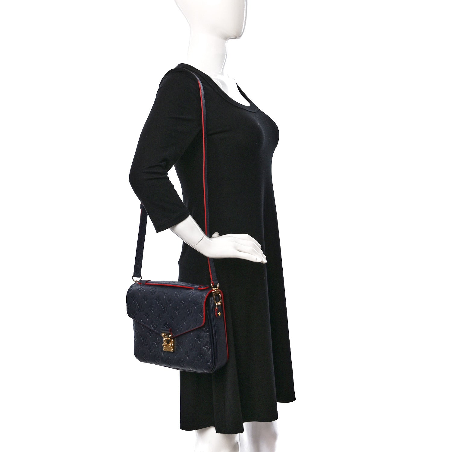 Louis Vuitton Empreinte Pochette Metis Marine Rouge 2 of 9