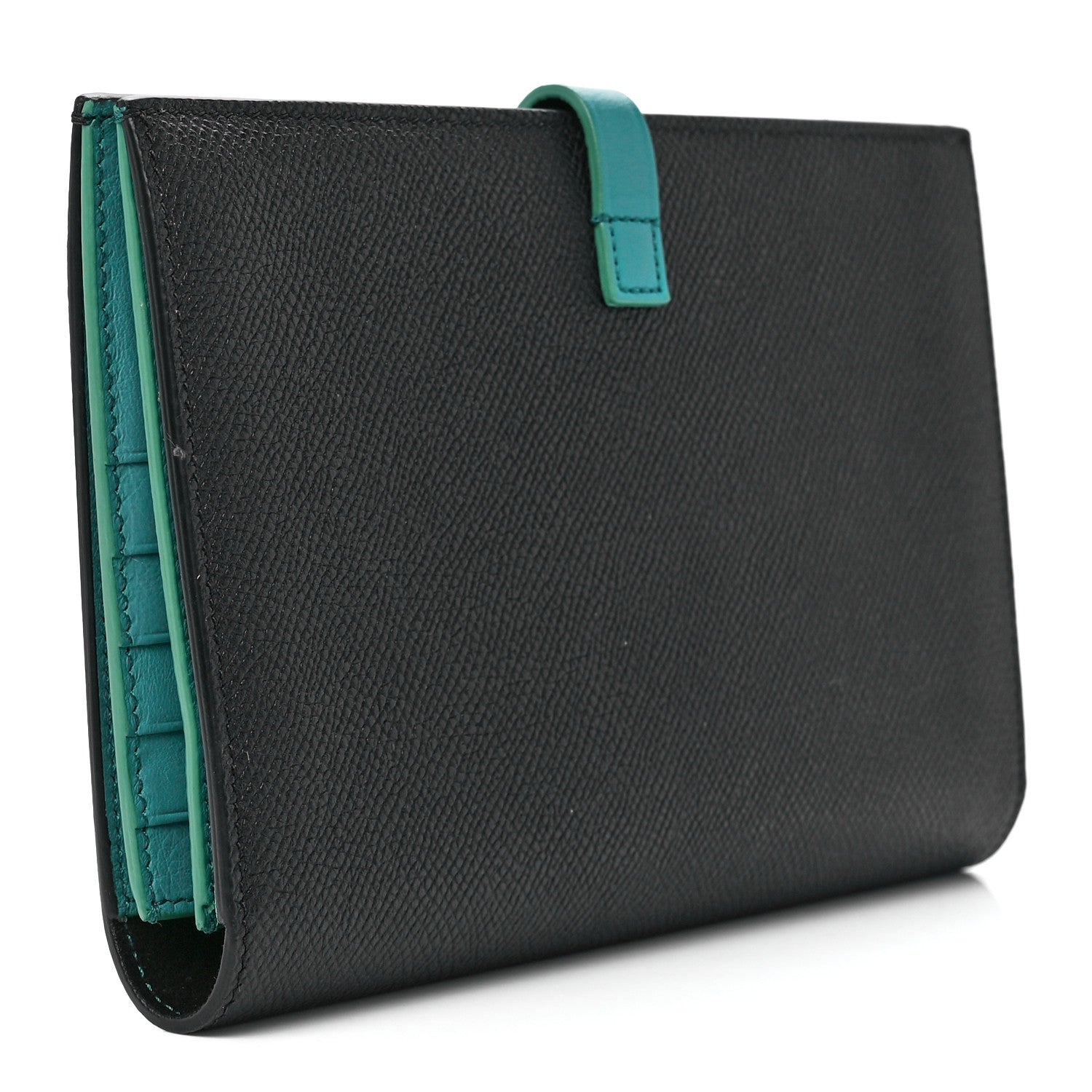 Celine Grained Calfskin Large Multifunction Strap Wallet Black Cactus 3 of 11