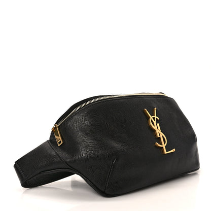 Saint Laurent Grain De Poudre Monogram Belt Bag Black 3 of 8