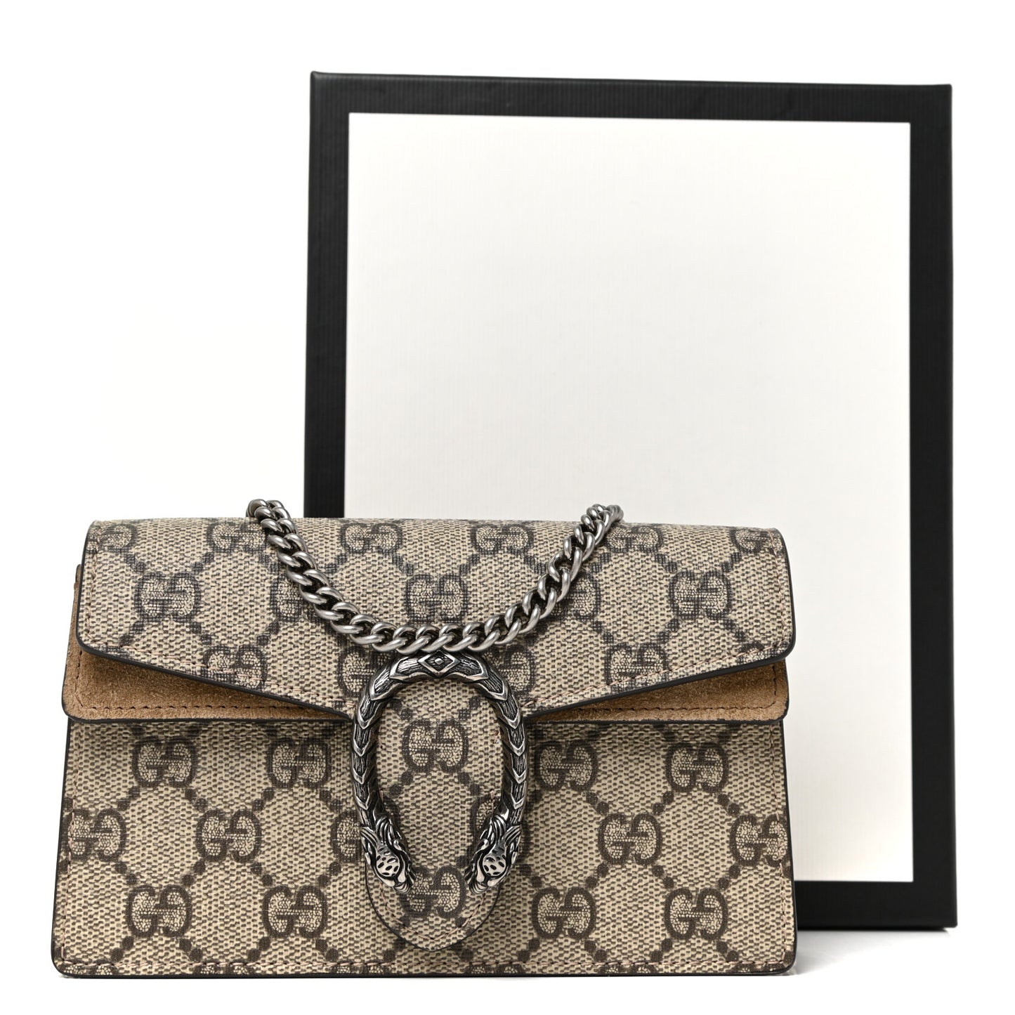 GG Supreme Monogram Super Mini Dionysus Shoulder Bag Taupe