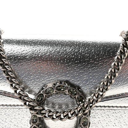 Gucci Metallic Calfskin Super Mini Dionysus Shoulder Bag Silver 7 of 9