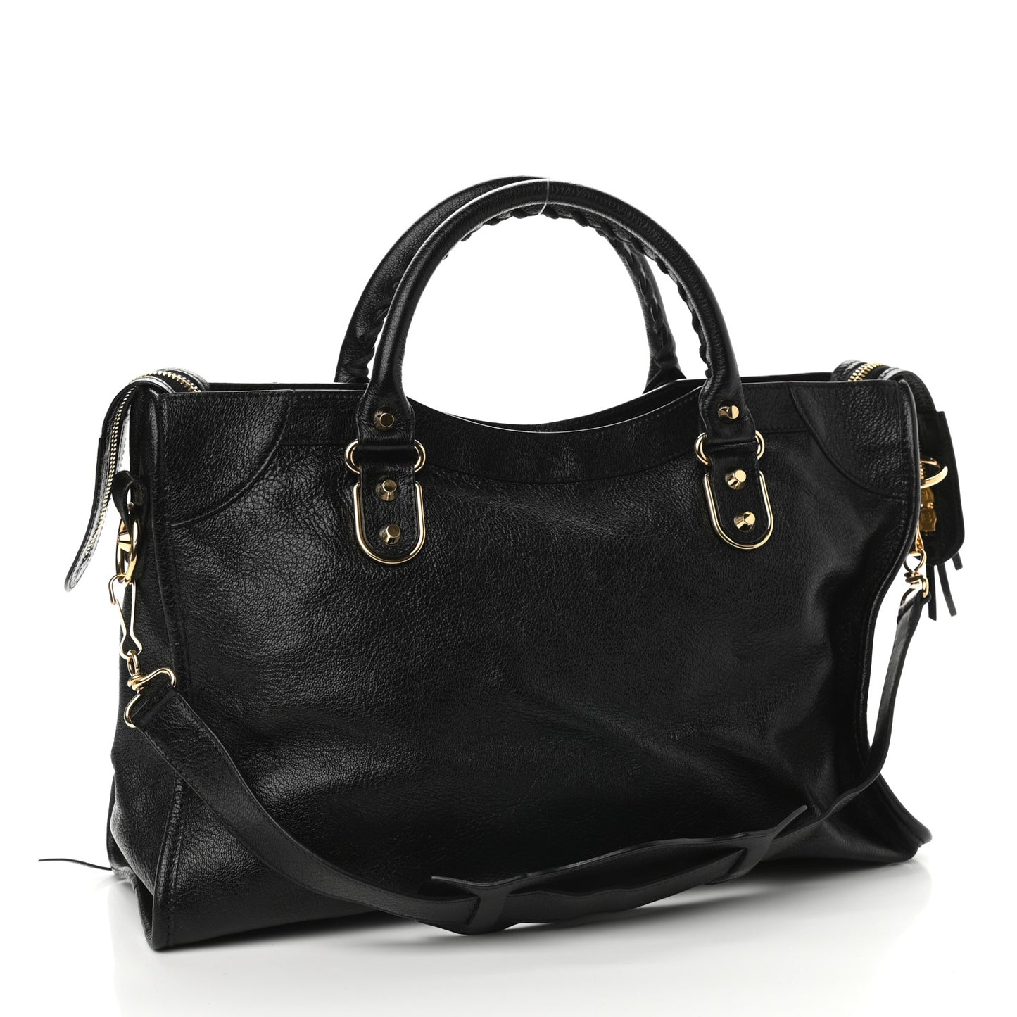 Chevre Gold Metallic Edge Hardware City Black