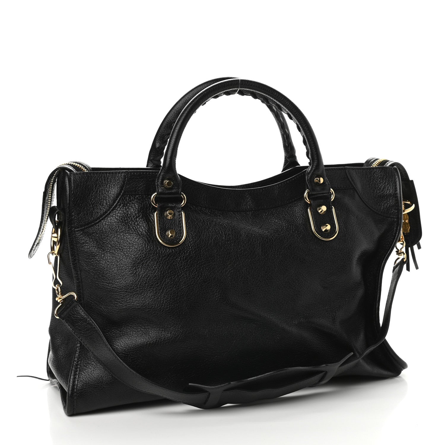 Balenciaga Chevre Gold Metallic Edge Hardware City Black 3 of 9