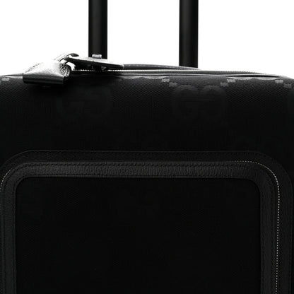 Gucci Monogram Jumbo GG Canvas Textured Calfskin Small Carry On Trolley Black 7 of 11