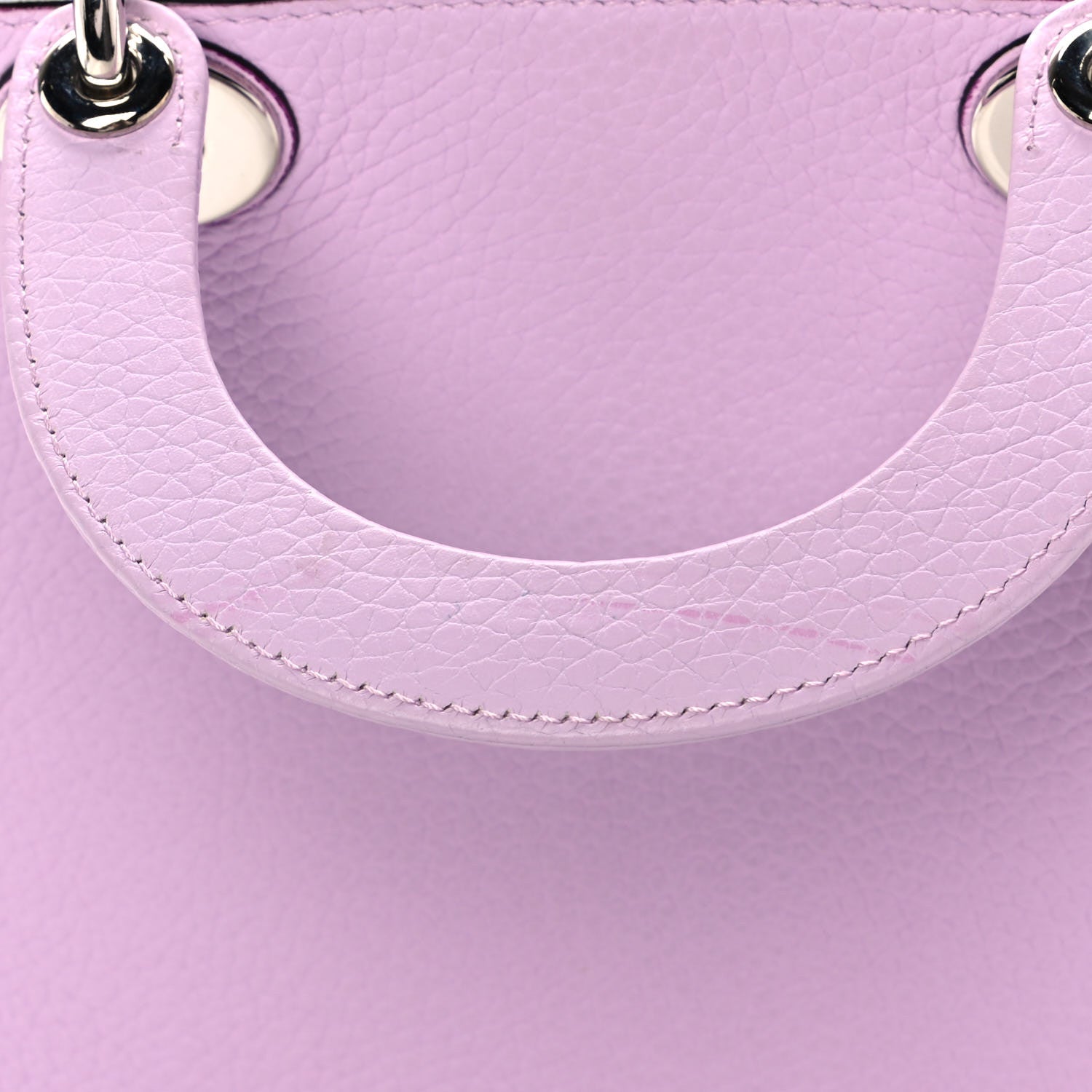 Christian Dior Bullcalf Mini Diorissimo Tote Pink Yellow 12 of 12