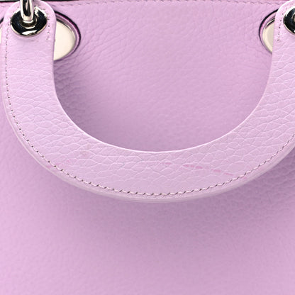 Christian Dior Bullcalf Mini Diorissimo Tote Pink Yellow 12 of 12
