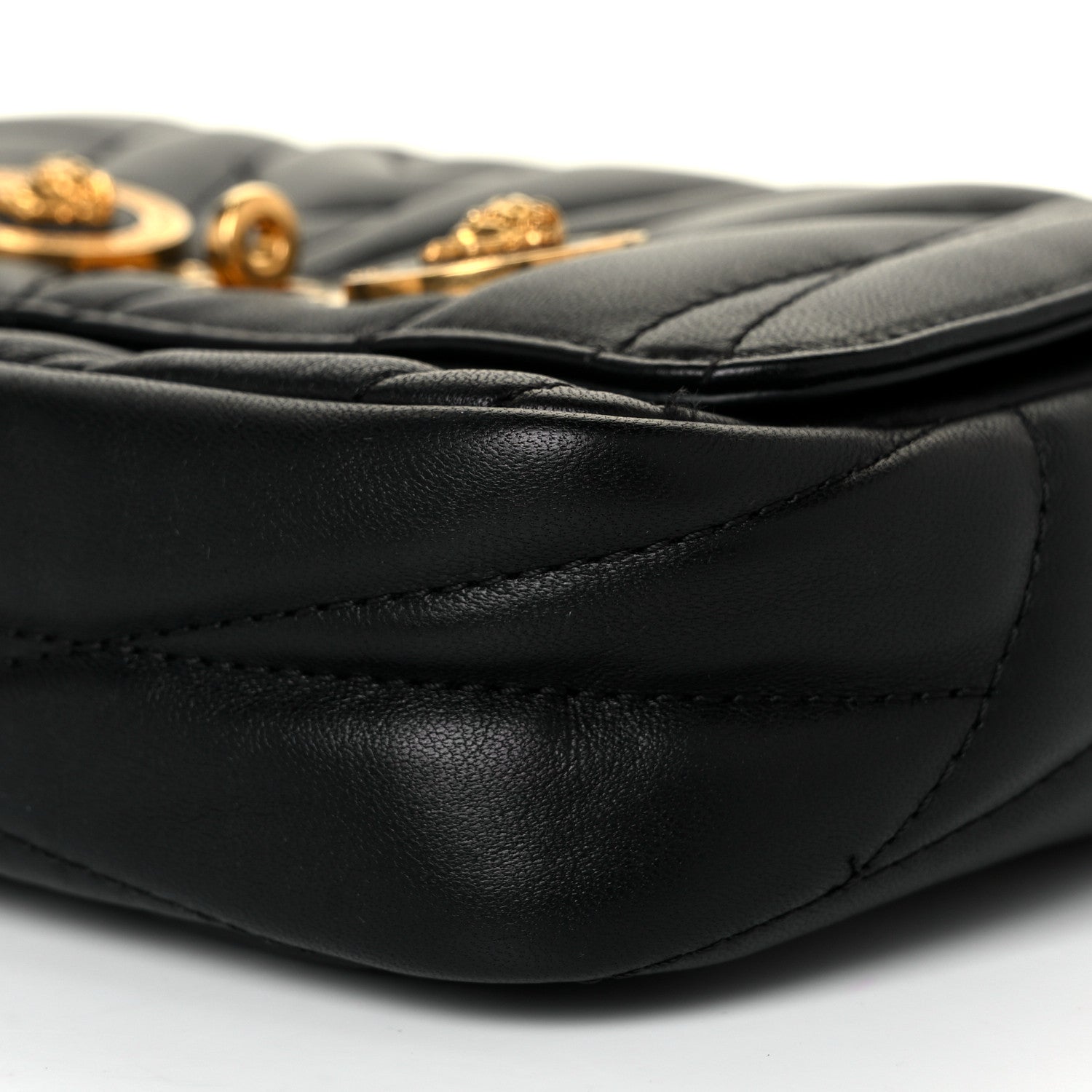 Versace Nappa Quilted Icon Small Crossbody Bag Black 8 of 8