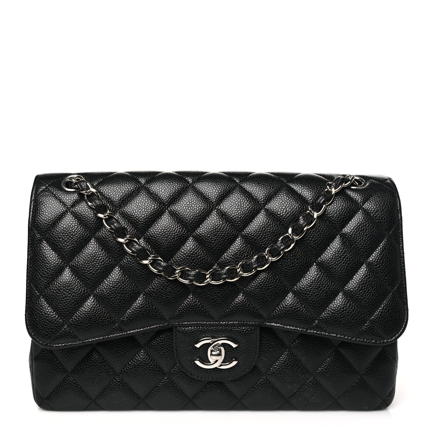 Chanel Caviar Quilted Jumbo Double Flap Black 1 of 10