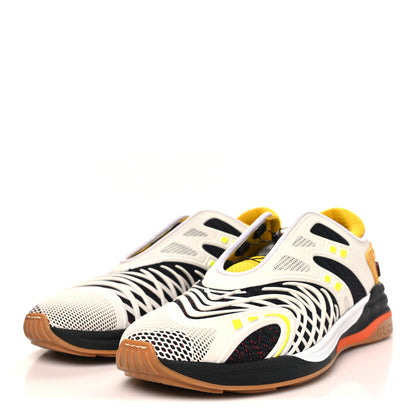 Gucci Fabric Womens Ultrapace R Mid Top Sneakers 39.5 White Yellow 4 of 8